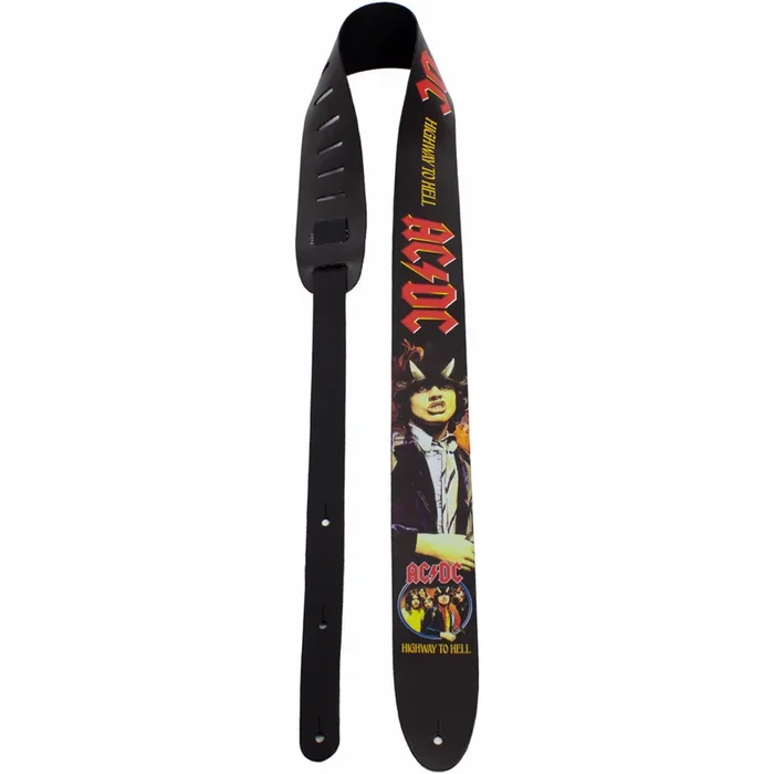 Perris 2.5″ Leather Hi-Res “AC/DC – Highway To Hell” Licensed Guitar Strap