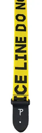 Perris 2″ Nylon “Police Line” Guitar Strap with Leather ends