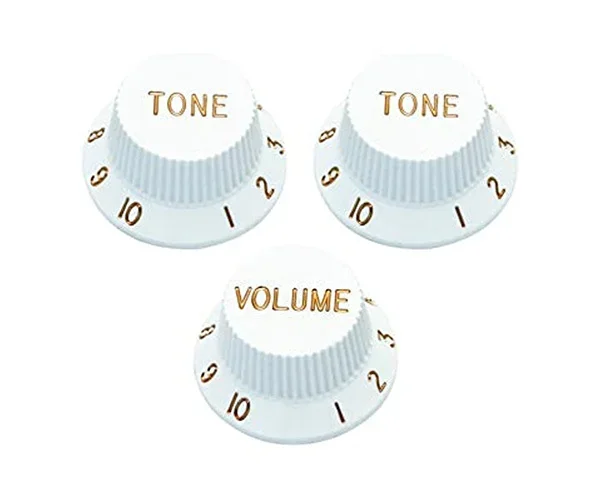 Pickboy Guitar Knob Tone S-type White