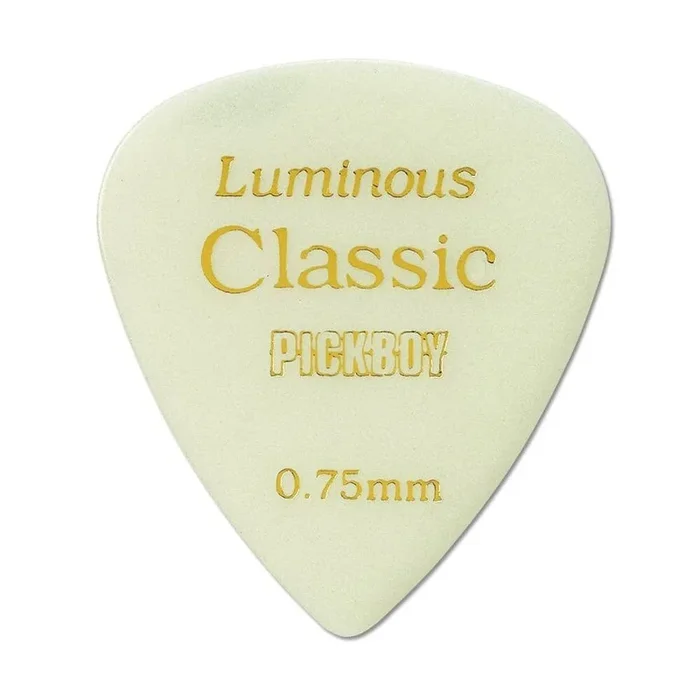 Pickboy Luminous Guitar Picks 12-Pack, 0.75mm, Cellulose, Made in Japan