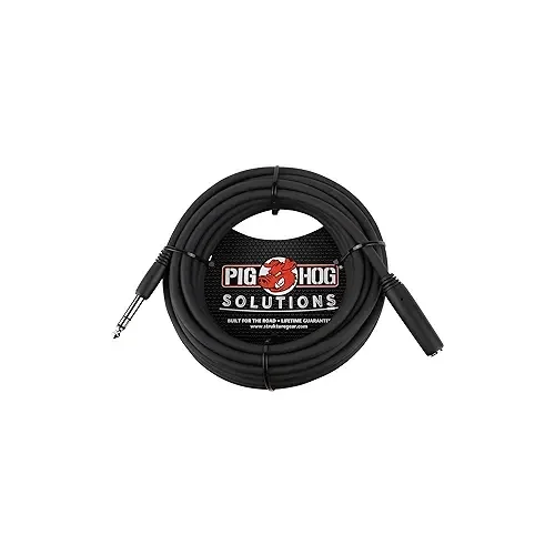 Pig Hog PHX14-25 1/4″ TRSF to 1/4″ TRSM Headphone Extension Cable (25ft)