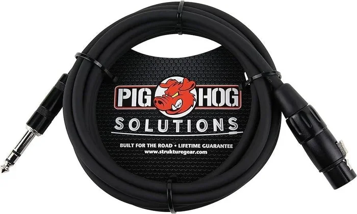 Pig Hog PXTMXF1 10′ TRS(m)-XLR(f) Balanced Cable
