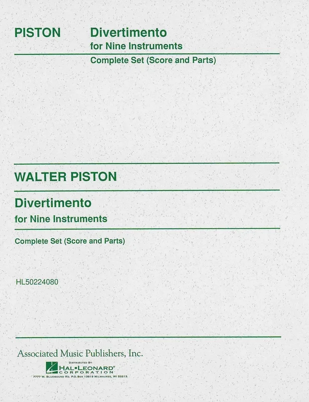 Piston: Divertimento for 9 Instruments