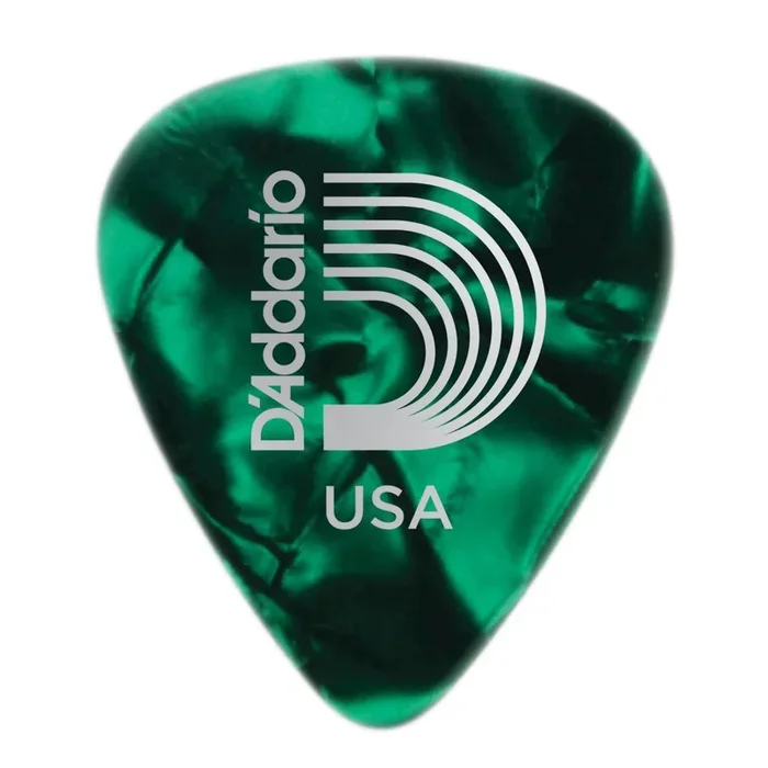 Planet Waves Green Pearl Celluloid Guitar Picks, 100 pack, Medium