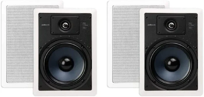 Polk Audio RC85i 8” 2-Way Premium In-Wall Speakers (4 Speaker Bundle)