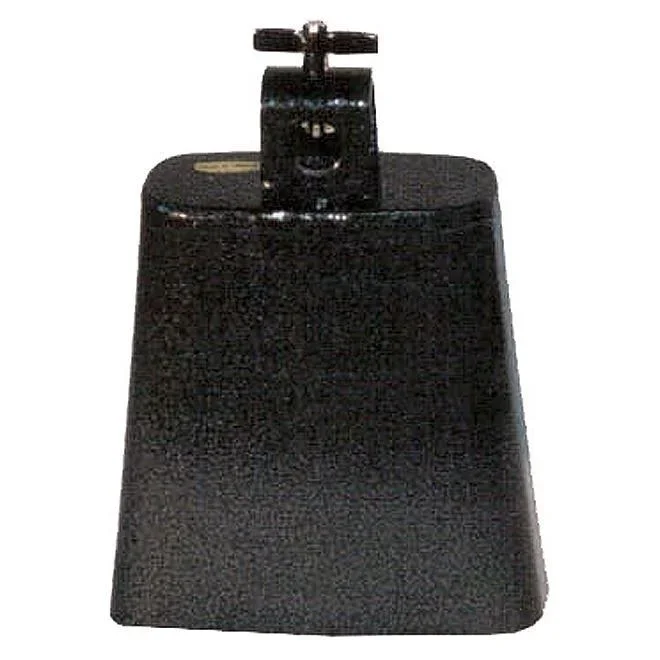 POWERBEAT Cowbell 4 and half Inch Steel Black Pewter Finish Thumbscrew Mount