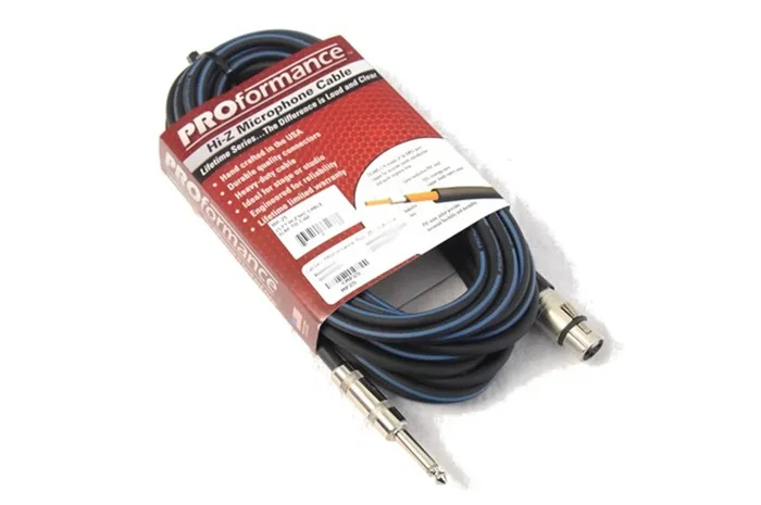 PROformance MP25LI 25′ High-Z Mic Cable (XLR M to 1/4 ” M)