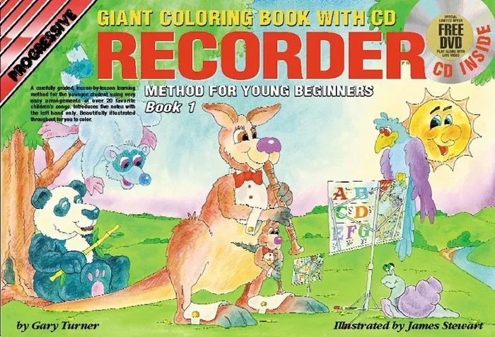 Progressive Recorder Book 1 For Young Beginners Colouring Book/CD/DVD Book