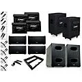 QSC Four LA108 Ground Stack Active Line Array Speakers Package With Two KS212C Subwoofers Standard