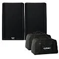 QSC K12.2 Powered Speaker Pair With Tote Bags Standard