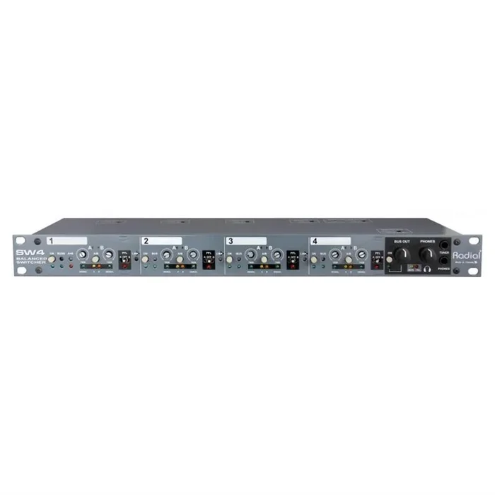 Radial SW4 – 4-ch balanced stereo AB input switcher with summed outputs and PFL