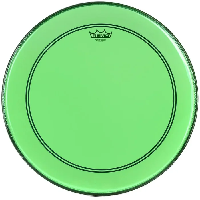Remo 20″ Powerstroke 3 Colortone Green Bass Drum Head