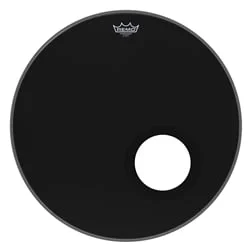 Remo 22″ Powerstroke P3 Ebony Bass Drumhead – 5″ Black DynamO