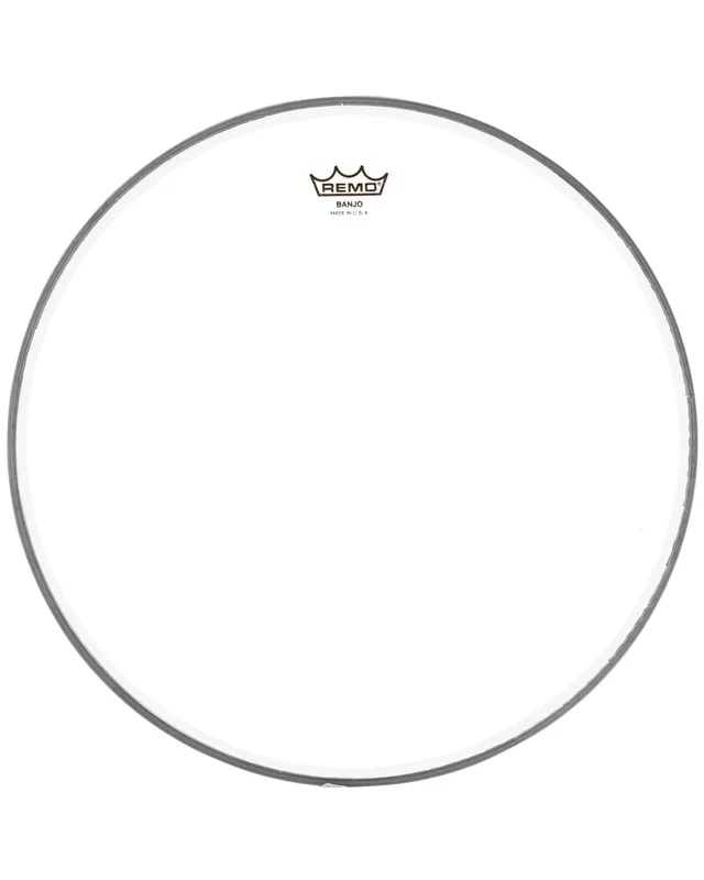 Remo Clear Banjo Head, 10 11/16 Inch Diameter, High Crown (1/2 Inch) –