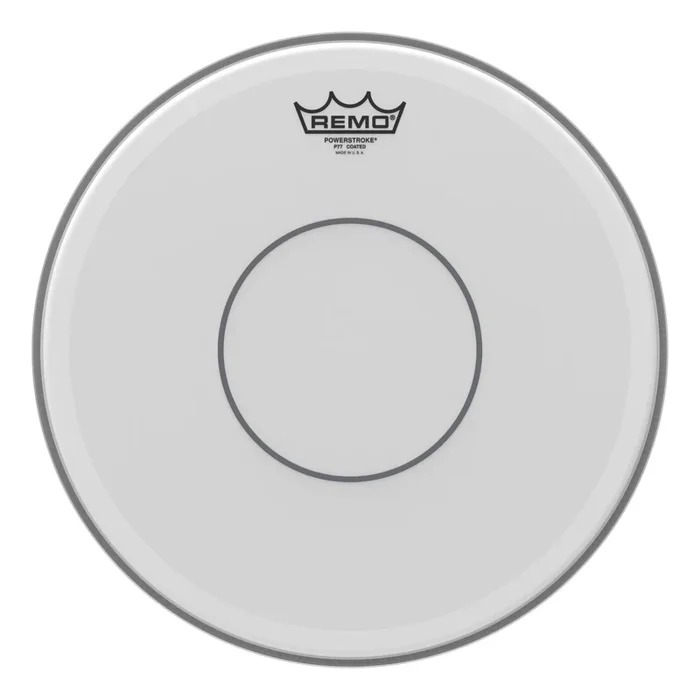 Remo Powerstroke 77 Coated Clear Dot Snare Drumhead – Top Clear Dot 12″