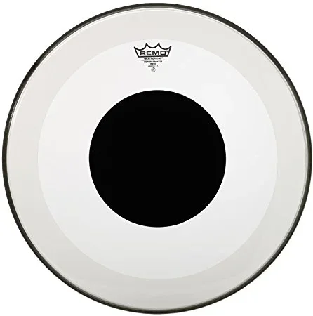 Remo Powerstroke P3 Clear Black Dot Bass Drumhead – Top Black Dot 22″