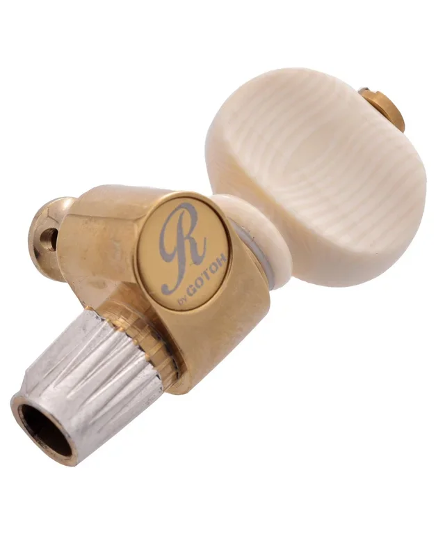 Rickard 5th String Tuner for Banjo, Satin Gold/Ivoroid
