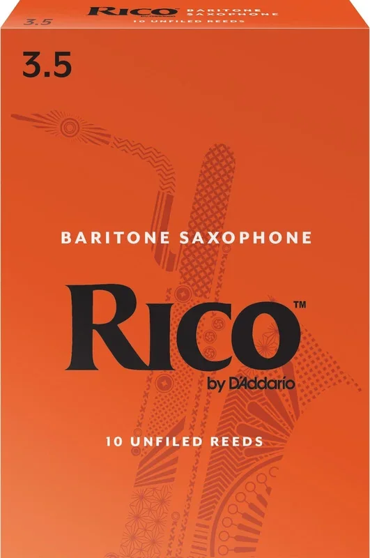 Rico Baritone Sax Reeds, Strength 3.5, 10-pack