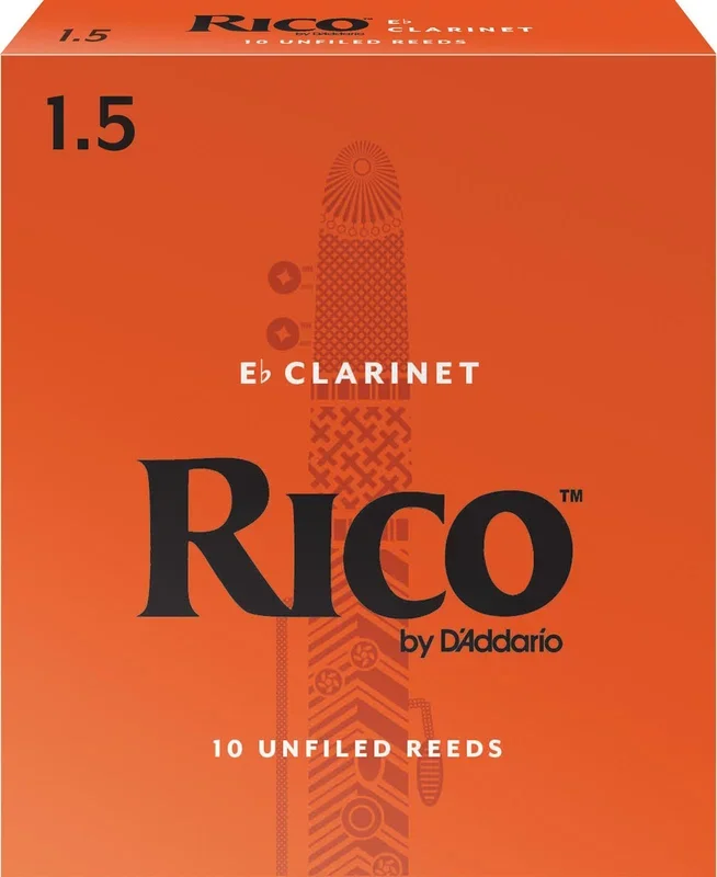 Rico by D’Addario Eb Clarinet Reeds, Strength 1.5, 10-pack