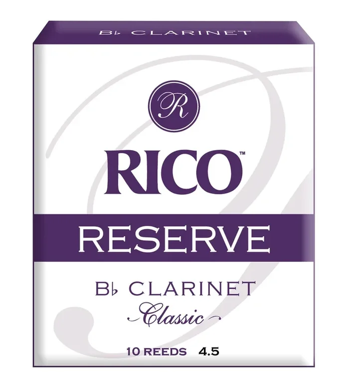 Rico Reserve Classic Bb Clarinet Reeds, Strength 4.5, 10-pack