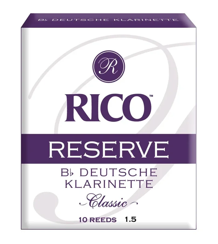 Rico Reserve Classic German Bb Clarinet Reeds, Strength 1.5, 10-pack