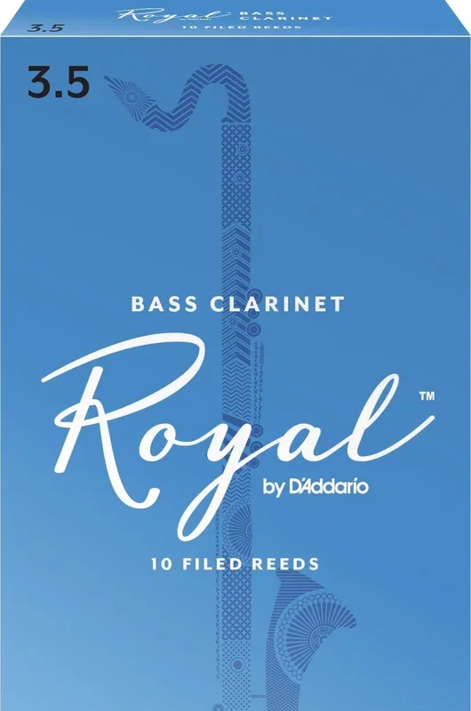 Rico Royal Bass Clarinet Reeds, Strength 3.5, 10-pack