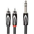 Roland Black Series 1/4″ TRS (Male) – Dual RCA Interconnect Cable 10 ft. Black