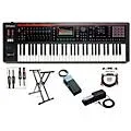Roland FANTOM-06 Synthesizer With KS-20X, DP-10 and EV-5, Plus Black Series Audio and MIDI Cables Standard