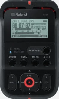 ROLAND R-07 (BK) Portable Audio Recorder – High-Resolution Sound, One-Touch Scene Memory, Hybrid Limiting, Ultra-Portable Design