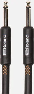 ROLAND RIC-B25 Black Series 25ft Instrument Cable with Straight 1/4-inch Connectors