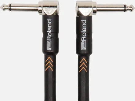 ROLAND RIC-B3AA Black Series 3ft Instrument Cable – Right-Angle 1/4-inch Connectors, Oxygen-Free Copper Core