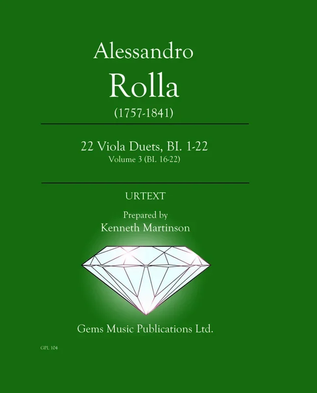 Rolla: 22 Viola Duets – Volume 3 (BI. 16-22)