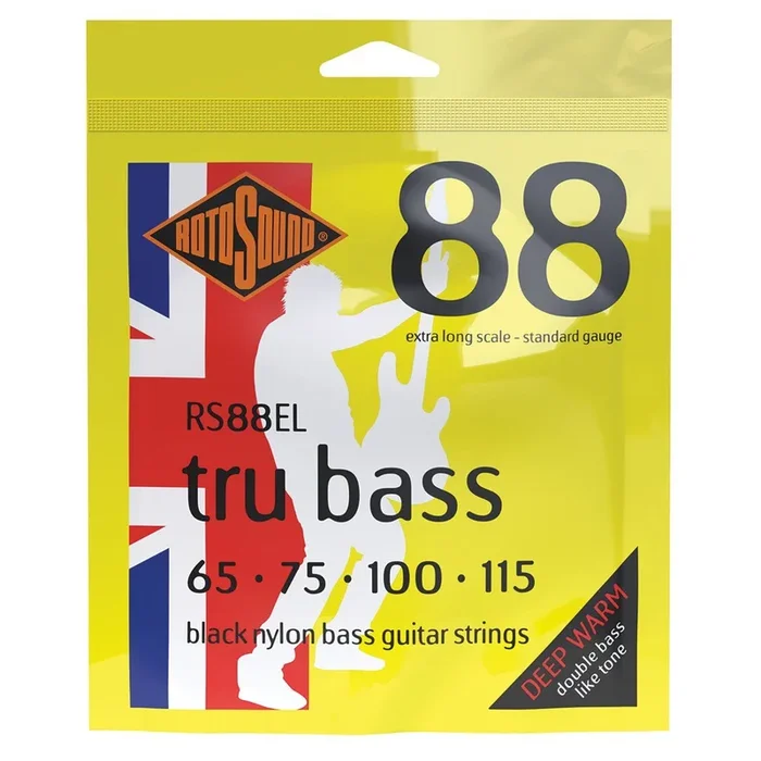 Rotosound Tru Bass 88 Black Nylon Tapewound Strings 65-115 Extra Long [RS88EL]