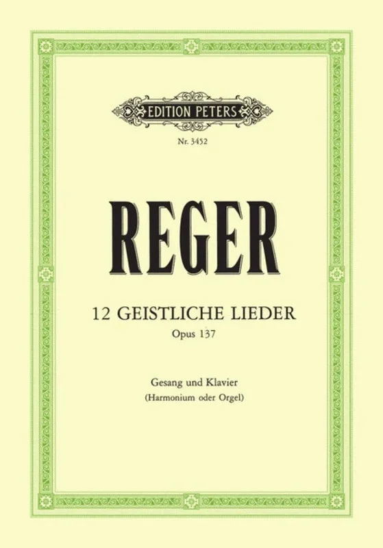 Sacred Songs 12 Op 137 Ger (Softcover Book)