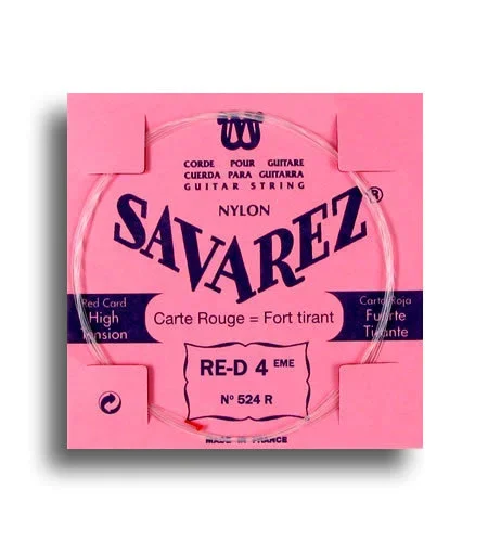 Savarez 524R Traditional High Tension (D-4th) Single Classical Guitar String