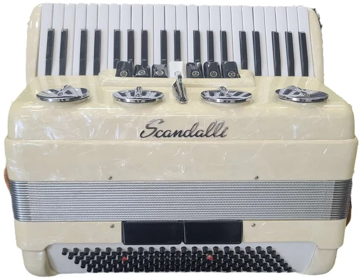 Scandalli 120 Bass Accordion White Pearl | Second Hand