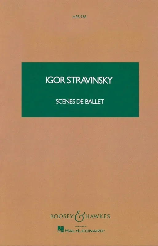 Scenes De Ballet Study Score Book