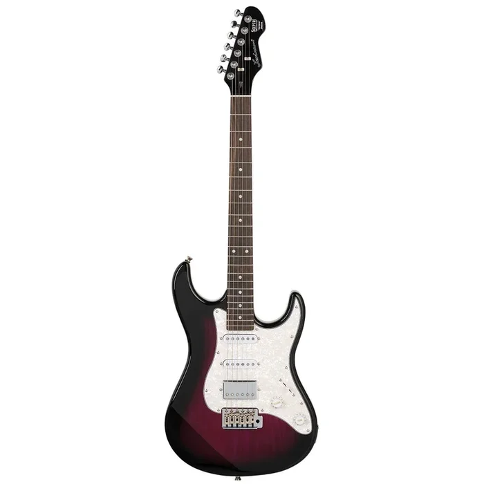 Sceptre Ventana Deluxe HSS Electric Guitar See Thru Misty Violet Indian Laurel