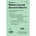 Schaum Piano Lesson Record Sheets Educational Piano Series Softcover Standard