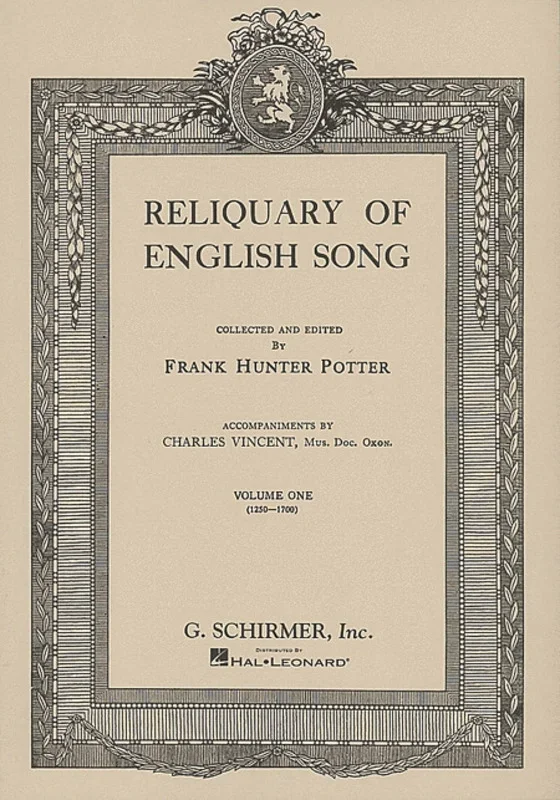 Schirmer – Reliquary Of English Songs Vol 1