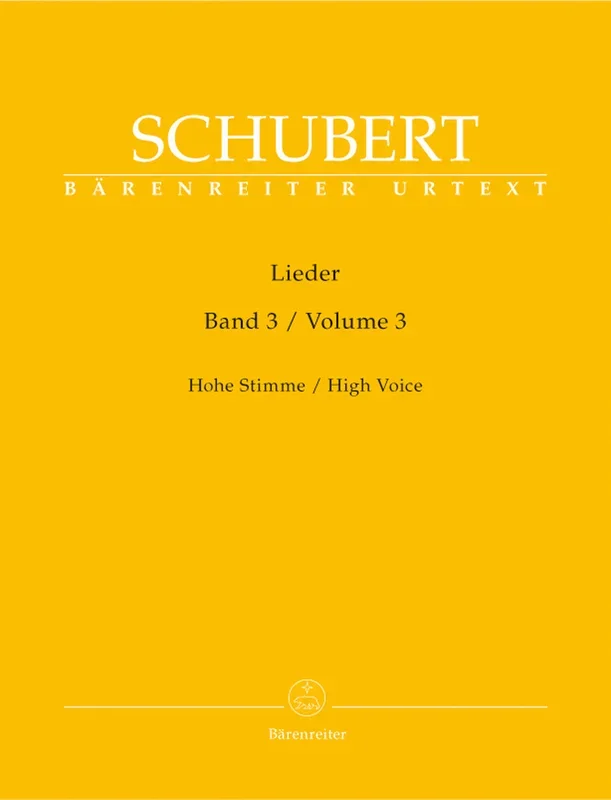 Schubert: Lieder Volume 3 for High Voice