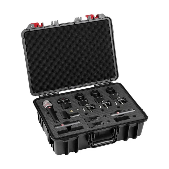 sE Electronics VPACK ARENA Drum Microphone Pack -? 1 x VKICK / 3 x VBEAT / 3 x VCLAMP / 1 x V7X / 2 x SE8 in Roadworthy Plastic Flight Case