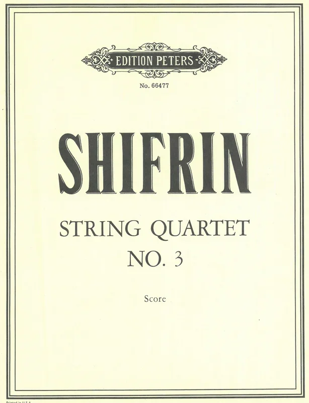 Shifrin: String Quartet No. 3