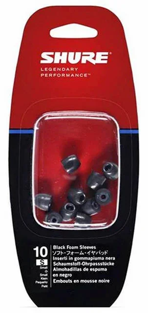 Shure Small Size Black Foam Earphone Sleeves (PK-10)