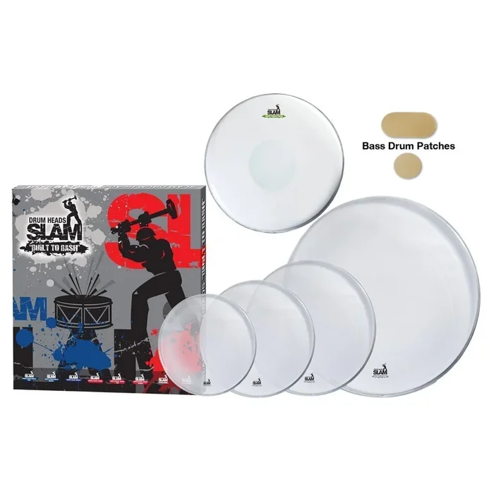 Slam Hydraulic Clear Drum Head Pack 10″T/12″T/14″T/14″S/22″BD