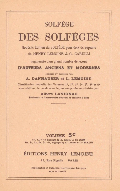 Solfège des Solfèges – Volume 5C