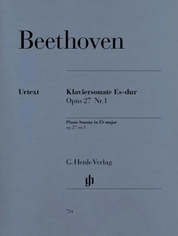 Sonata Op 27 No 1 E Flat Urtext (Softcover Book)