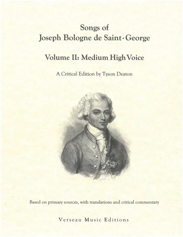 Songs of Joseph Bologne de Saint-George – Volume 2 (Medium High Voice)