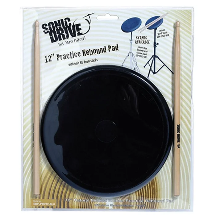 Sonic Drive 12″ Natural Rebound Drum Practise Pad Set