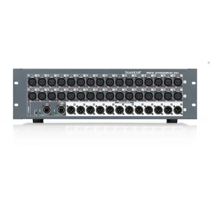 Soundcraft Mini Stagebox 32i – 32-Channel Remote I/O with Studer Mic Preamps for Si-Series Mixing Consoles, Compact and Portable Design